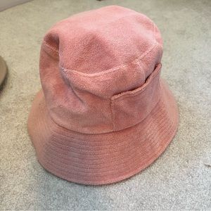 Lack of color terry cloth bucket hat pink small/medium